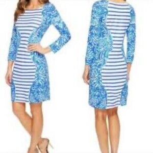 Lilly Pulitzer Nila Brilliant Blue Moon Jellies Dress Sz Small